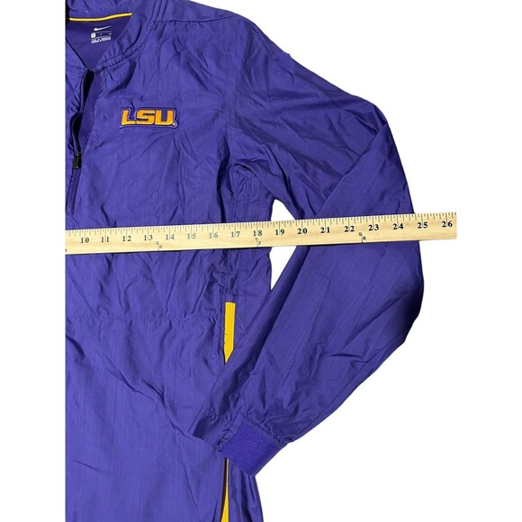 Nike LSU Tigers Dri Fit Jacket Full Zip Purple Yellow Size Small Men’s #AB15-1 - Picture 2 of 13
